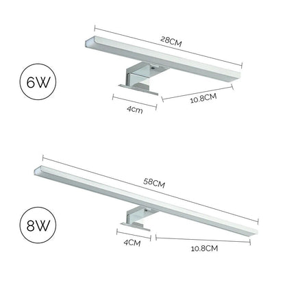 Wall Light 6-8W LED Bathroom Makeup Vanity Mirror Cabinet Lamp 6000K 58x10.8x4cm