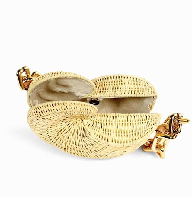 Thick Chains Women Shoulder Bag Woven Handbags Summer Beach Straw Bag Purse 1 PC