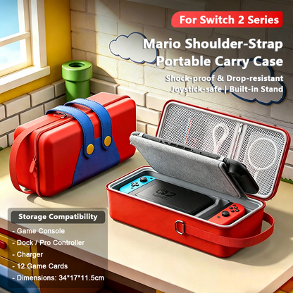 Mario Limited‑Edition Hard‑Shell Carrying Case for Nintendo Switch 2/Switch/OLED