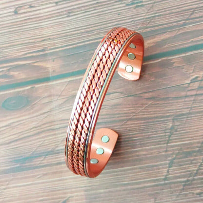 Women Healing Bracelet Tibetan Pure Copper Magnetic Men Fashion Jewelry Bangles