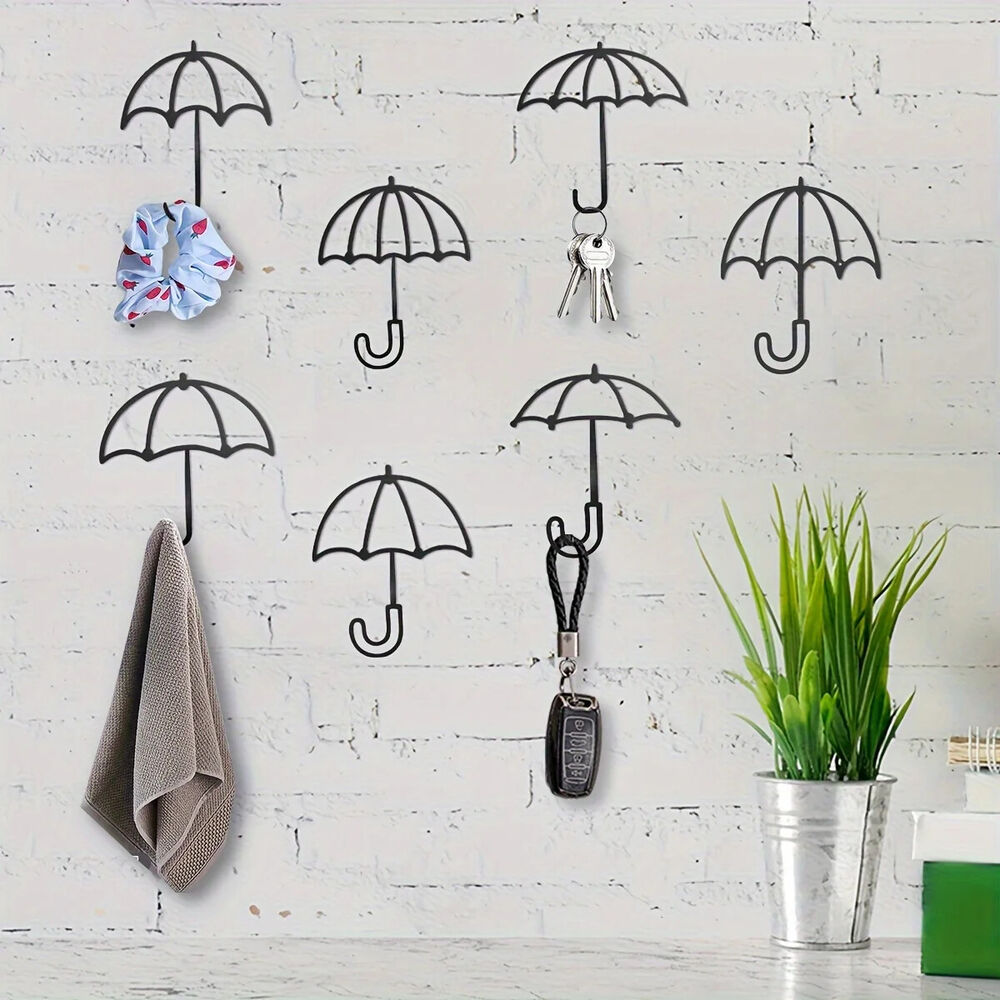 CIFBUY 7PCS Metal Key Coat Hook Creative Umbrella Hook Housewarming Gifts