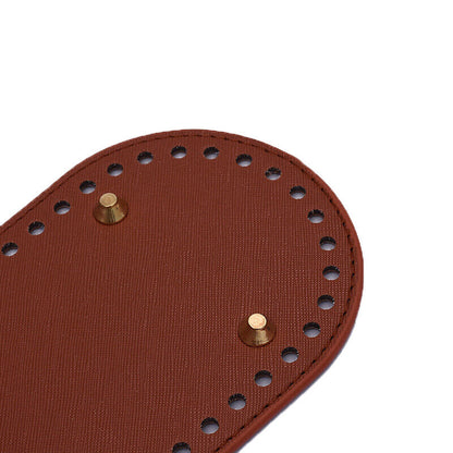 Oval Bottom For Knitted Bag PU Leather Bag Accessories DIY Crochet Bag Bottom