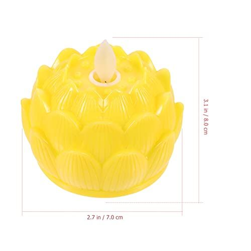 balacoo 6pcs Lotus Candle Light Flameless Buddha Candles Floating Tea Light...