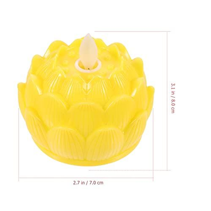 balacoo 6pcs Lotus Candle Light Flameless Buddha Candles Floating Tea Light...