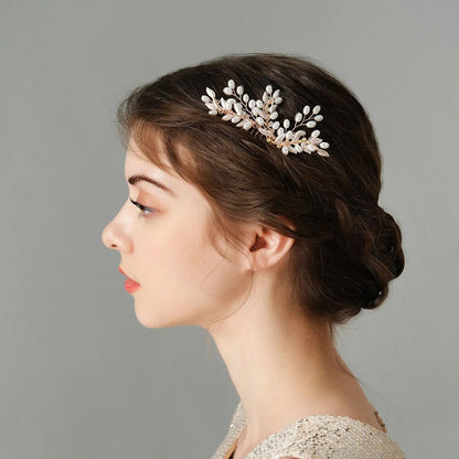 Women Hair Combs Korean Fashion Pearl Handmade Hairpins Clip DIY Styling Jewelry