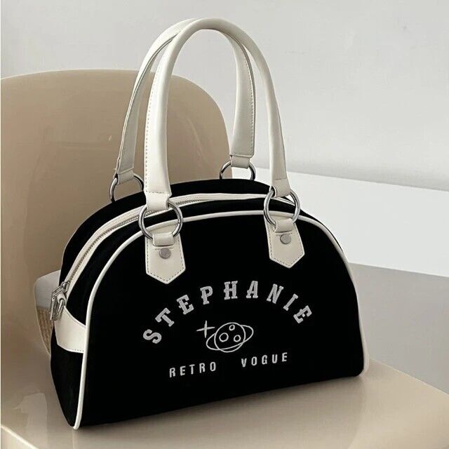 Women’s Vintage Crossbody Bag Retro Satchel Tote Shoulder Bowling Bag Gift