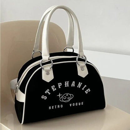 Women’s Vintage Crossbody Bag Retro Satchel Tote Shoulder Bowling Bag Gift