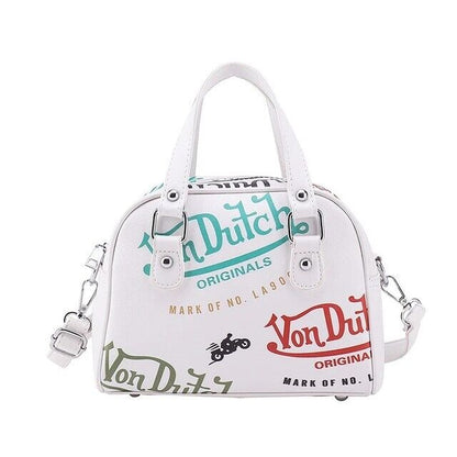Von Dutch Women’s Leather Purse Crossbody Tote Women Cross Shoulder Bowling Bag