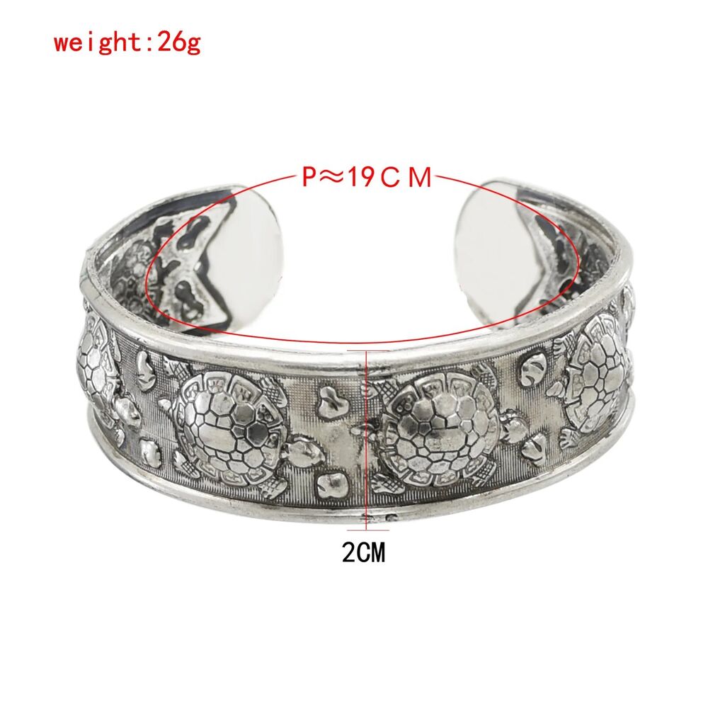 Women Bracelets Zinc Alloy Vintage Tibetan Silver Carved Pattern Fashion Jewelry