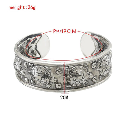 Women Bracelets Zinc Alloy Vintage Tibetan Silver Carved Pattern Fashion Jewelry