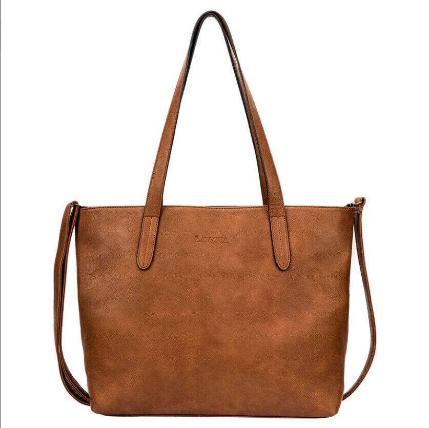 Celela Fashion Women Retro Oil Wax Tote Crossbody Bag Shoulder Handbag Purse