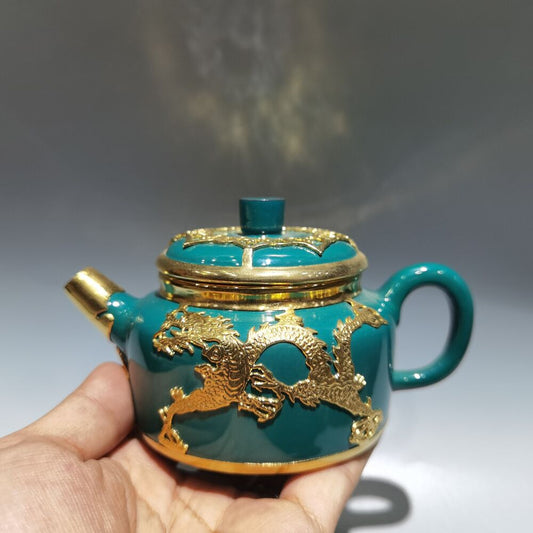 Vintage China Yixing Purple Clay Teapot Zisha Ceremony Dragon Teaware Collector