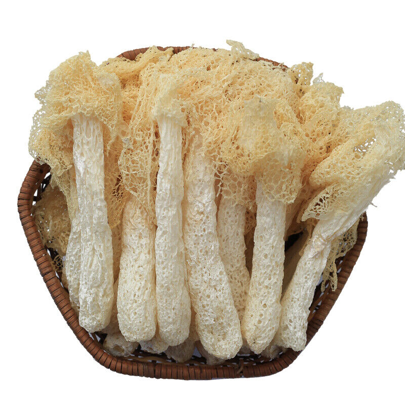 100g Organic Bamboo Fungus Natural China Dictyophora for Soup Ingredients Zhusun