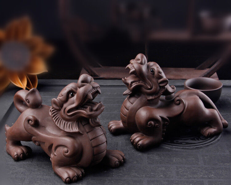 Kylin Tea Pet Handiwork Chinese Yixing Zisha Tea Play Small Home Decoration New