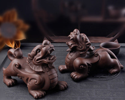 Kylin Tea Pet Handiwork Chinese Yixing Zisha Tea Play Small Home Decoration New