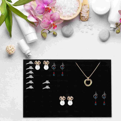 Jewelry Insert Tray Pad Sponge Mat Display Earring Ring Holder Organizer 28x18cm