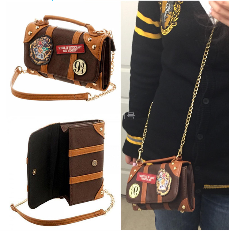 H Potter Hogwarts School PU Women Handbag Bag Purse Shoulder Bag Wallet Gift
