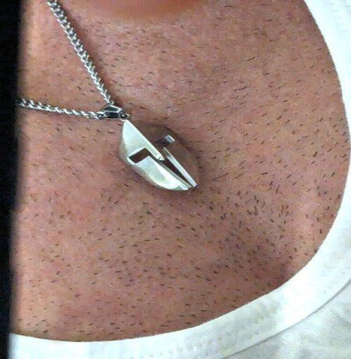 Greek Spartan Warrior Mask Helmet Knight Roman Gladiator Devil Pendant Necklace
