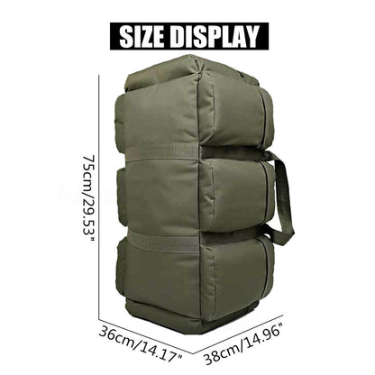 90L Large Duffle Luggage Bag Waterproof Canvas Outdoor Shoulder Handbag Backpack