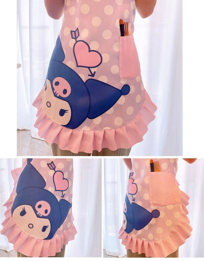 my melody kuromi fashion girls unisex apron Cooking aprons cartoon new