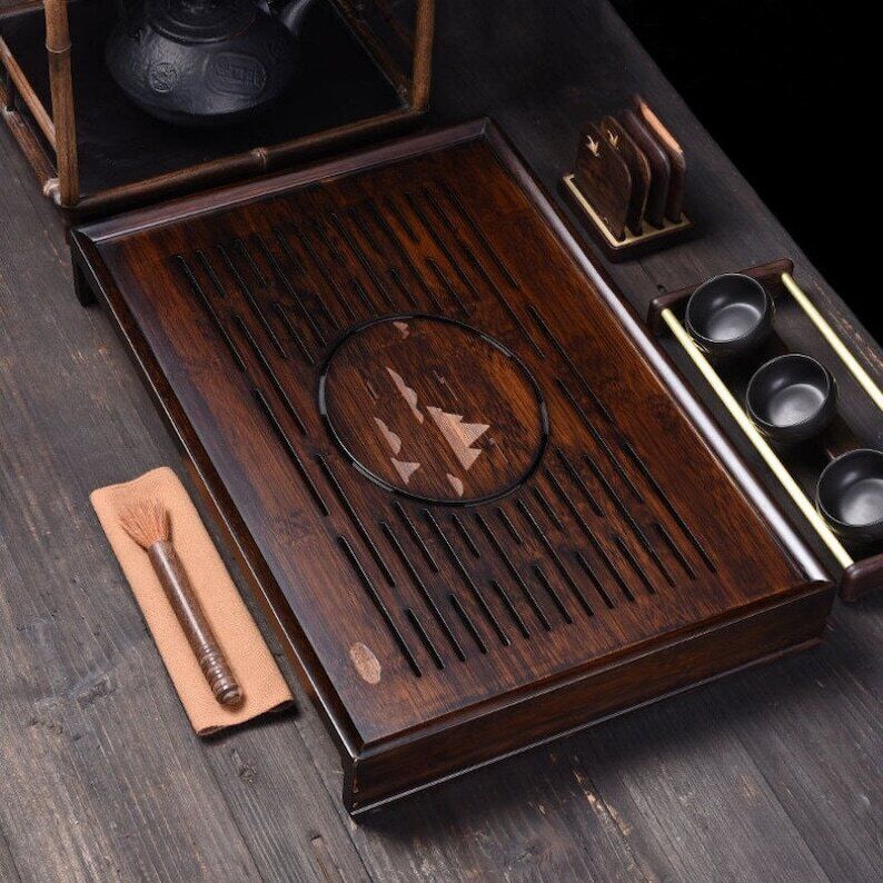 Chinese Wood Tea Tray With Drainage|Gong Fu Tea Tray|Tea Accessories