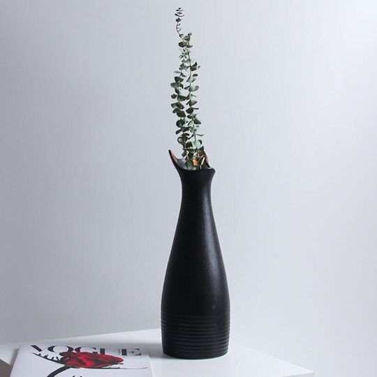 Nordic Style Cat Ear Ceramic Vase Modern Flower Vase(Flowers NOT Included)
