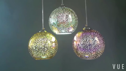 Pendant Lights Chandelier Ceiling Glass LED Colorful 3D Fireworks E27 Lamps 20cm