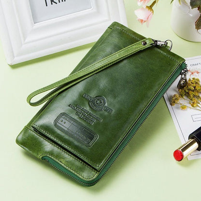 Leather Fashion Long Wallet Women Card Holder Zipper Coin Purse Clutch Bag 1 PC