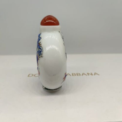 vintage chinese Glass snuff bottles dragon statue Painted snuffbox gifts figures