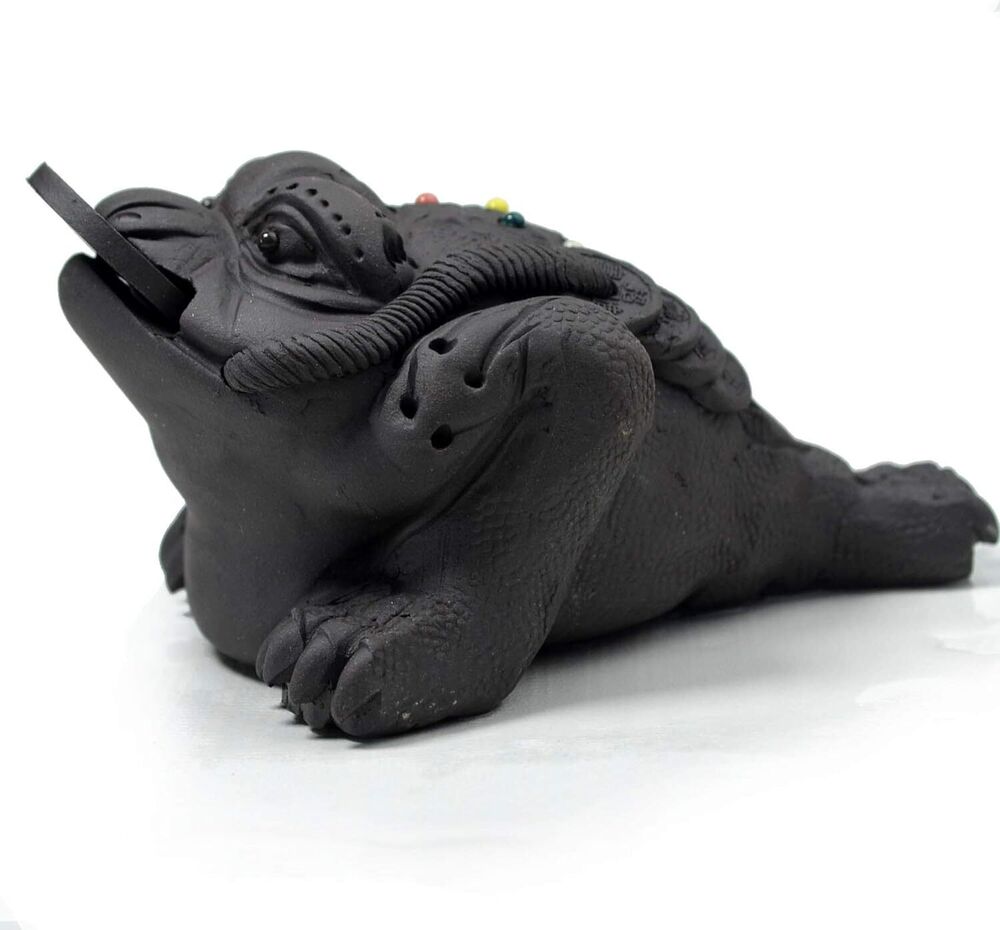 Toad Offers Handmade Zisha Clay KungFu Tea Tray Lovers Prosperity Good Luck