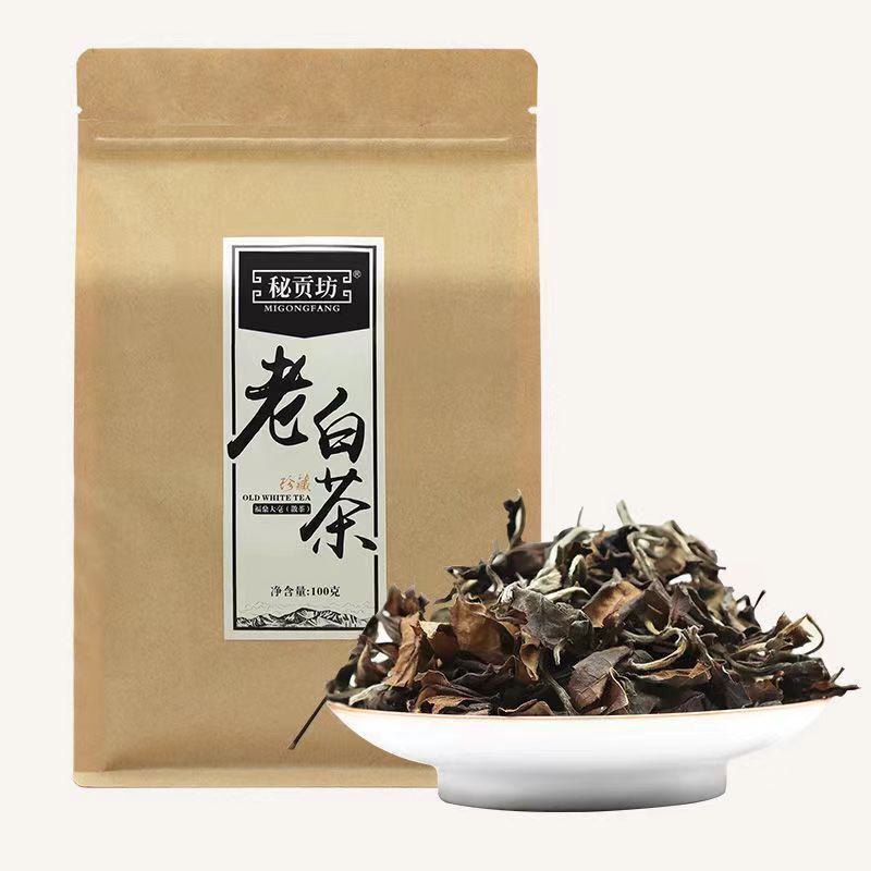 100g Shoumei Organic Old White Tea Fuding White Tea Loose Leaf Healthy Drink Tea