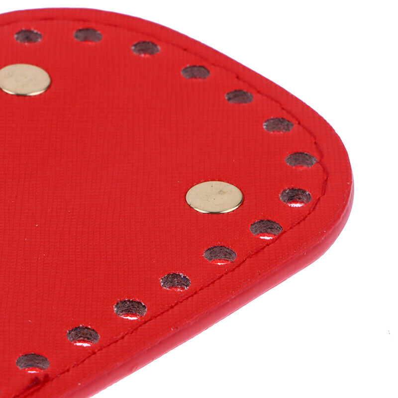 1Pc Oval Long Bottom For Knitted Bag PU Leather Bag Handmade Bottom With Holes