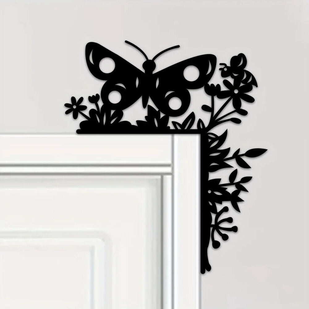 Metal Butterfly Decorative Wall Stickers Door Corner Decorations Door Frame