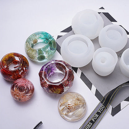 Round Silicone Mold Flower Pot Concrete Storage Box Mould Home Decor Epoxy Resin