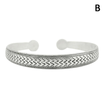 1-Pack Vintage Elephant Flower Collection Bracelets Charming Elegant Round -