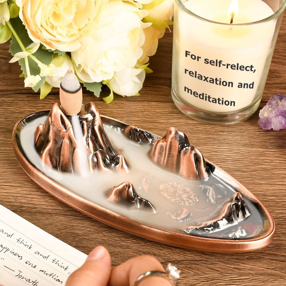 Incense Holder Waterfall Burner Backflow Stick Spiritual Gift Zen Home Decor