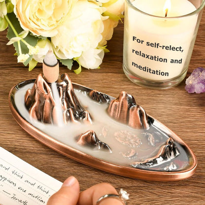Incense Holder Waterfall Burner Backflow Stick Spiritual Gift Zen Home Decor