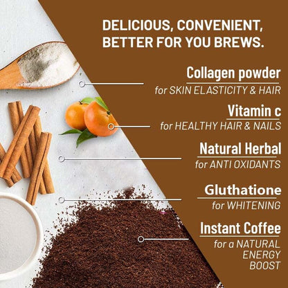 Effective Skin Whitening Coffee Powder Beauty Supplement Instant Collagen Drink