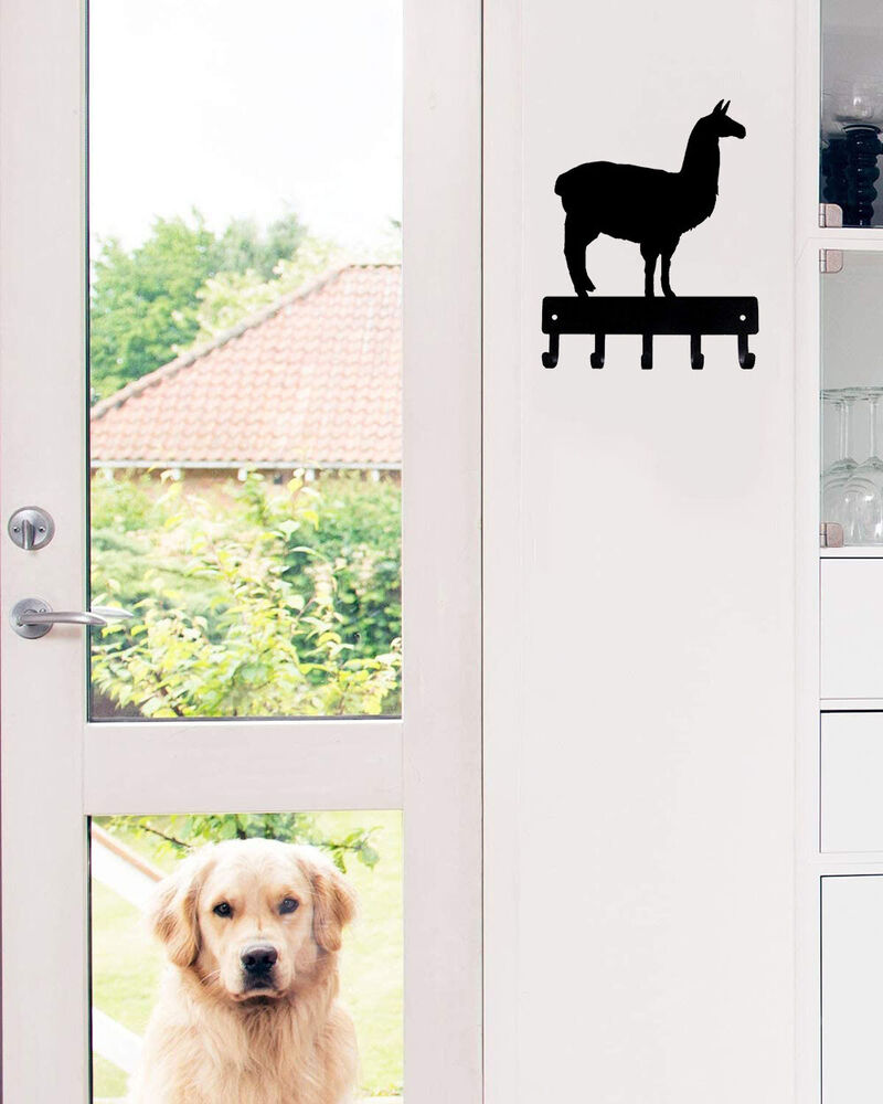 Llama Farm Key Rack - 9 inch Wide/6 inch Wide Metal Wall Art