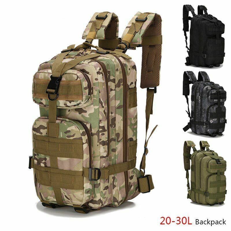 20-30L Tactical Backpack Outdoor Waterproof Bag Rucksack Camping Hunting Travel