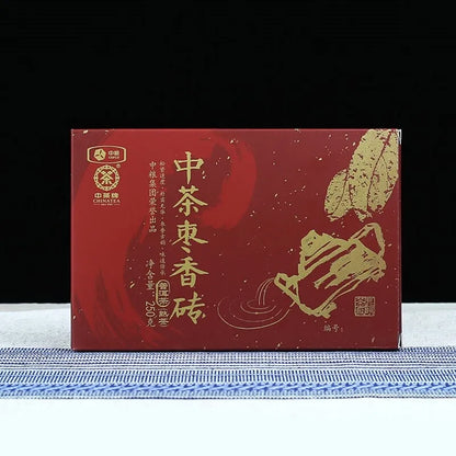 2018 CHINATEA Jujube Fragrant Brick Pu'er Tea Ripe Puer Yunnan Zhong Cha 250g