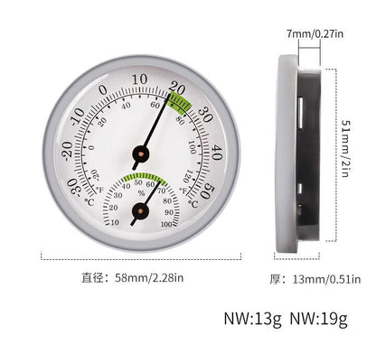 Cigar Hygrometer Metal Moisture Thermometer Gauge Cigarettes Humidity Meter 57mm