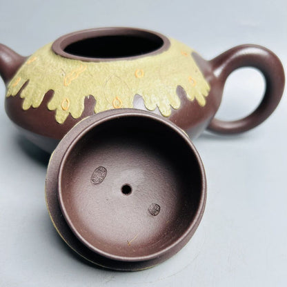 Chinese Yixing Purple Clay Teapot Tea Set Pot Zisha Ceramic Cute Decor Figurine