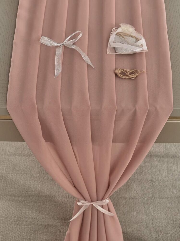 Wedding Table Runner 70x500cm Polyester Flowing Romantic Dusty Rose Party Decors