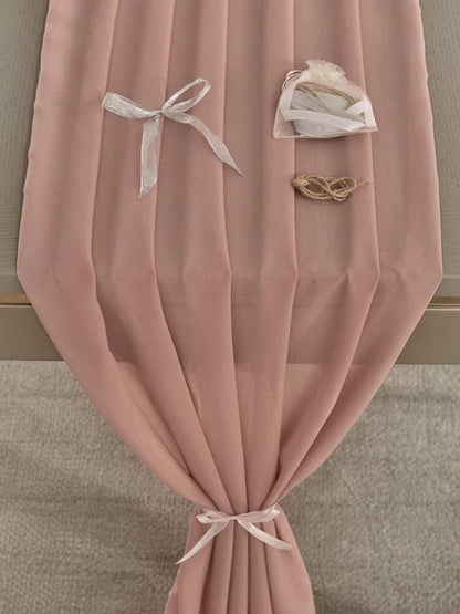 Wedding Table Runner 70x500cm Polyester Flowing Romantic Dusty Rose Party Decors