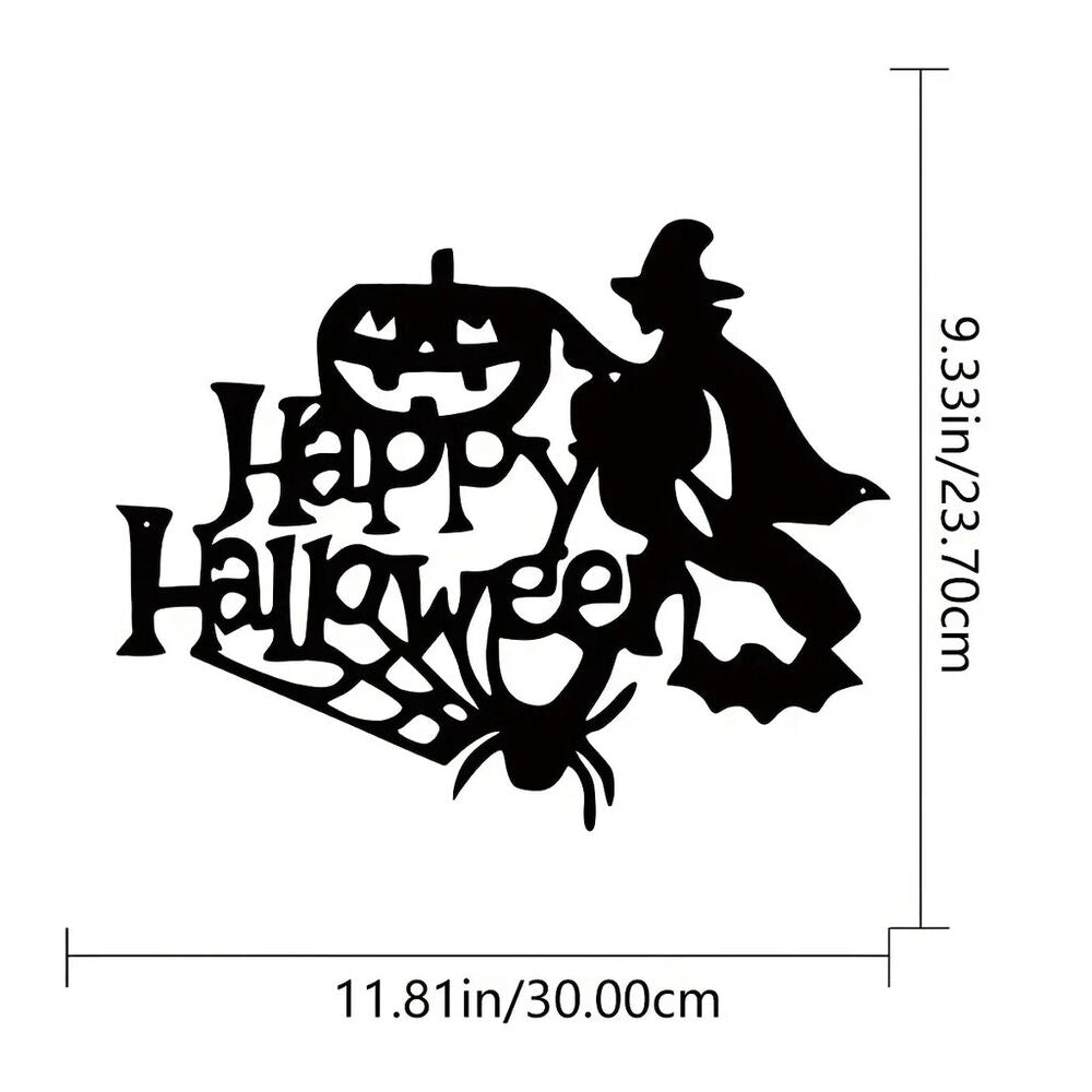 1pc Halloween Theme Decor, Witch Wall Art Decorations, Indoor Livingroom Classic