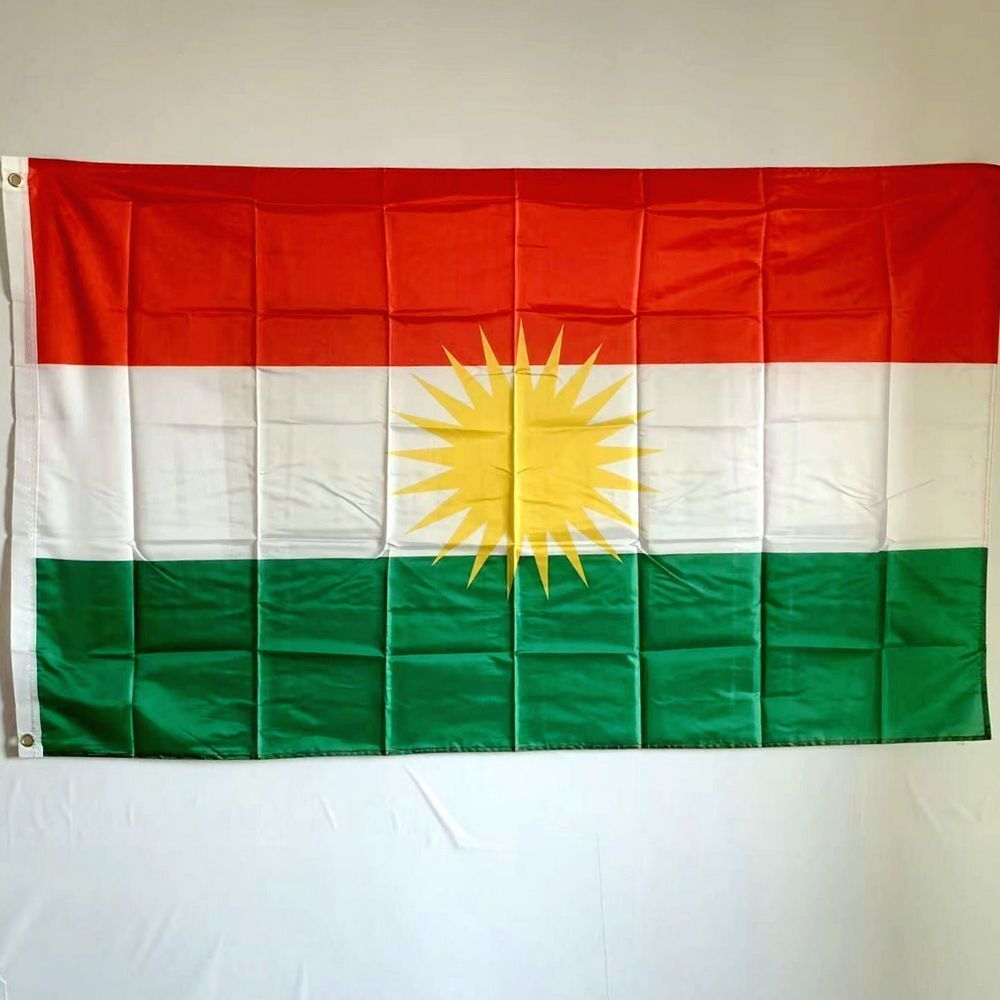 Kurdistan National Flag 90x150cm Printed Kurdish Hanging Banner Home Decorations