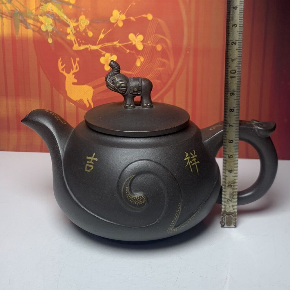 Chinese Yixing Purple Clay Teapot Tea Set Pot Zisha Ceramic Cute Decor Figurine