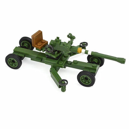 Military Weapon Gun WW2 Gun Cannon German Soviet Soldier Building Blocks Toy DIY