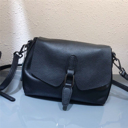 Real Leather Shoulder Bags Fashion Solid Flap Handbag Crossbody Purse Polyester